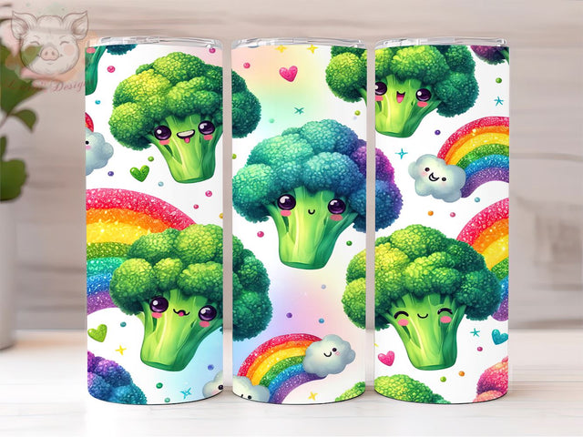 Seamless Green Vegetables 20oz Tumbler Png, Straight & Tapered Tumbler Png, Vegetables Tumbler Png, Digital Download PNG Sublimation Lara' s Designs 