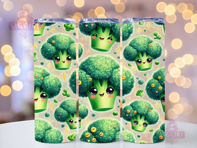 Seamless Green Vegetables 20oz Tumbler Wrap Sublimation Design, Straight Tapered Tumbler Wrap, Vegetables Tumbler Png, Instant Digital Download Sublimation SvggirlplusArt 