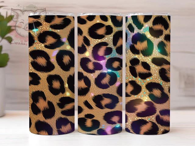 Seamless Leopard Glitter Tumbler, Seamless Leopard, Glitter Animal Print, Glam Tumbler, Bold Pattern, 20oz Tumbler, Sublimation Design Sublimation Lara' s Designs 