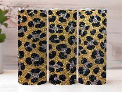 Seamless Leopard Glitter Tumbler, Seamless Leopard, Glitter Animal Print, Glam Tumbler, Bold Pattern, 20oz Tumbler, Sublimation Design Sublimation Lara' s Designs 