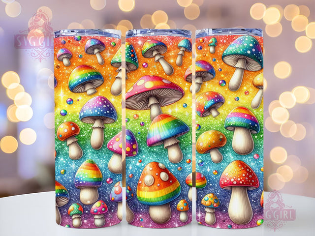 Seamless Mushroom 20oz Tumbler Wrap Sublimation Design, Straight Tapered Tumbler Wrap, Mushroom Tumbler Png, Instant Digital Download Sublimation SvggirlplusArt 