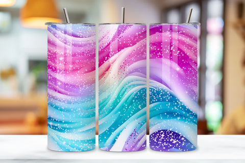 Seamless Ombre Glitter Tumbler Wrap, seamless wrap png Sublimation FloridPrintables 