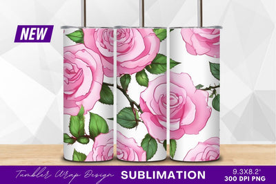 Seamless pattern of pink roses clipart png Sublimation Regulrcrative 