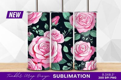Seamless pattern with pink roses clipart png Sublimation Regulrcrative 