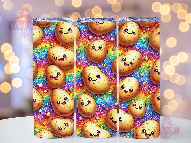 Seamless Potato 20oz Tumbler Wrap Sublimation Design, Straight Tapered Tumbler Wrap, Potato Tumbler Png, Instant Digital Download Sublimation SvggirlplusArt 