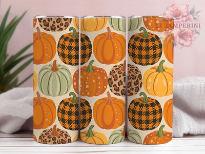 Seamless Pumpkin Pattern Fall Tumbler Wrap, Fall Pumpkins Tumbler, Autumn Drinkware, Cozy Fall Mug, Thanksgiving Tumbler, Pumpkin Pattern Cup, Seamless Tumbler Design Sublimation Li Zamperini 