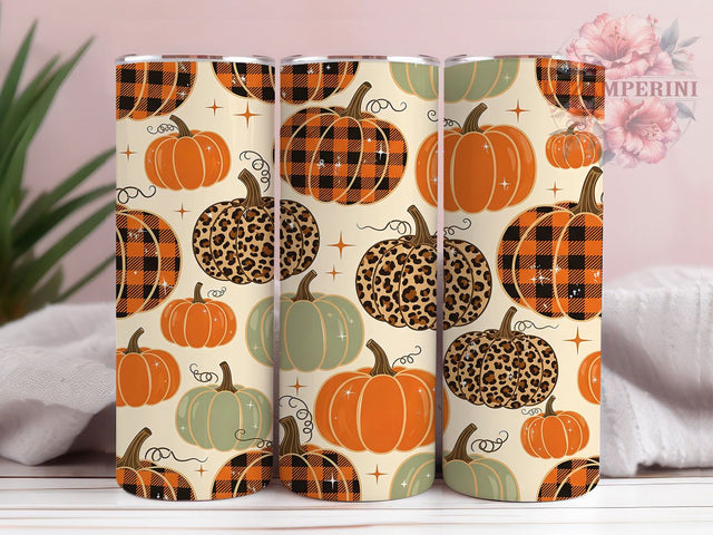 Seamless Pumpkin Pattern Fall Tumbler Wrap, Fall Pumpkins Tumbler, Autumn Drinkware, Cozy Fall Mug, Thanksgiving Tumbler, Pumpkin Pattern Cup, Seamless Tumbler Design Sublimation Li Zamperini 