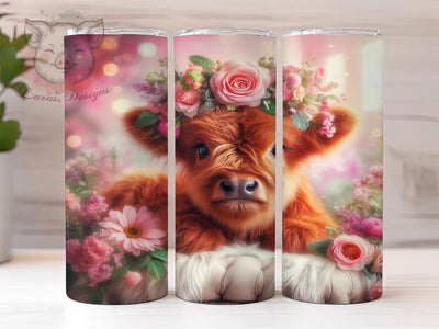 Seamless Rustic Highland Cow Tumbler, Cute Highland Cow Tumbler, Rustic Cow Wrap, Adorable Cow Wrap, Country Cow Wrap, Sublimation Design, Trendy Gift Idea Sublimation Lara' s Designs 
