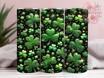 Seamless Shamrock 20oz Tumbler Wrap, St Patrick's Day, 20oz Wrap, Sublimation Design, Irish Decor, Lucky Gift, Holiday Drinkware Sublimation Li Zamperini 