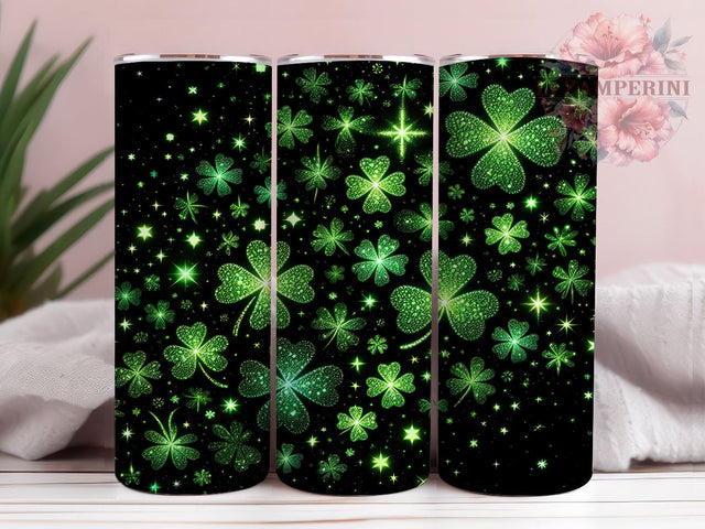 Seamless Shamrock 20oz Tumbler Wrap, St Patrick's Day, 20oz Wrap, Sublimation Design, Irish Decor, Lucky Gift, Holiday Drinkware Sublimation Li Zamperini 