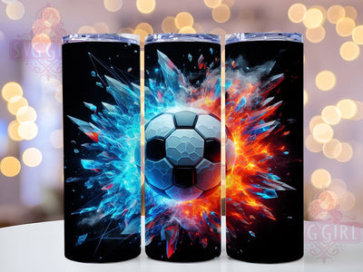 Seamless Soccer Ball 3D Tumbler Wrap, Seamless Soccer Design, Sports Theme Tumbler, Soccer Ball Mug, Athletic Gift Cup, Futbol Tumbler Wrap, Sublimation Tumbler Wrap Sublimation SvggirlplusArt 