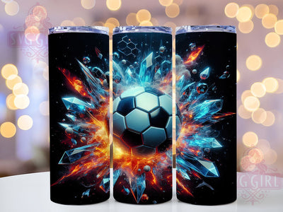 Seamless Soccer Ball 3D Tumbler Wrap, Seamless Soccer Design, Sports Theme Tumbler, Soccer Ball Mug, Athletic Gift Cup, Futbol Tumbler Wrap, Sublimation Tumbler Wrap Sublimation SvggirlplusArt 