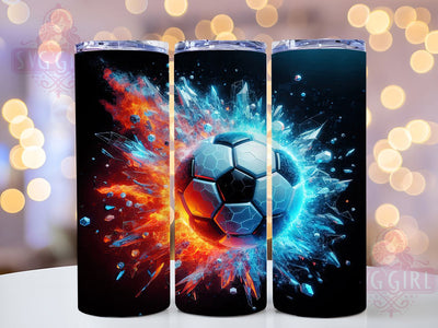 Seamless Soccer Ball 3D Tumbler Wrap, Seamless Soccer Design, Sports Theme Tumbler, Soccer Ball Mug, Athletic Gift Cup, Futbol Tumbler Wrap, Sublimation Tumbler Wrap Sublimation SvggirlplusArt 