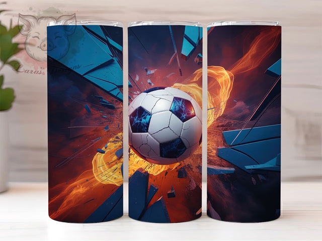 Seamless Soccer Coach Mom Tumbler Wrap, Soccer Tumbler Wrap, Soccer PNG, 20oz Skinny Tumbler, Soccer Mom Tumbler, Soccer Coach Gift, Soccer Sublimation Sublimation Lara' s Designs 