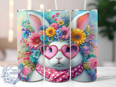 Seamless Spring Bunny Tumbler, Cute Easter Tumbler, Stylish 20oz Wrap, Sublimation Design, Trendy Gift Idea, Spring Bunny Wrap, Holiday Easter Tumbler Sublimation ToriDesigns 