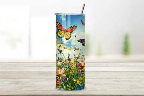 Seamless Spring Landscape Tumbler Wrap, Seamless Floral Sublimation FloridPrintables 