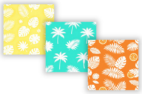 Seamless Summer Tropical Pattern, Watercolor Digital Paper Bundle Pack, Printable Scrapbook Paper, Exotic Floral Leaf Design Collection Digital Pattern FloridPrintables 