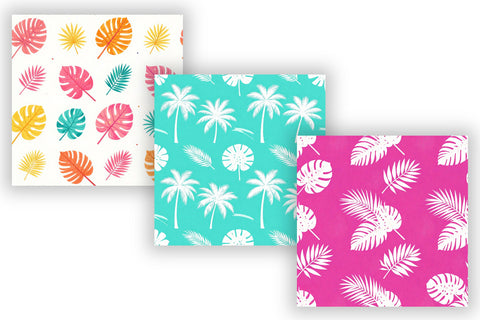 Seamless Summer Tropical Pattern, Watercolor Digital Paper Bundle Pack, Printable Scrapbook Paper, Exotic Floral Leaf Design Collection Digital Pattern FloridPrintables 