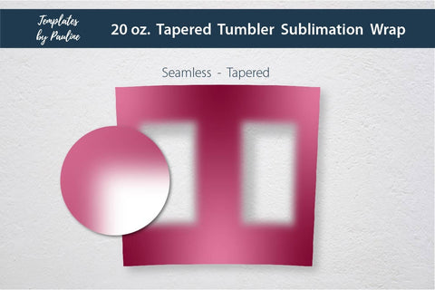 Seamless Valentine Pink Ombre Photo Tumbler Wrap for Sublimation Sublimation Templates by Pauline 