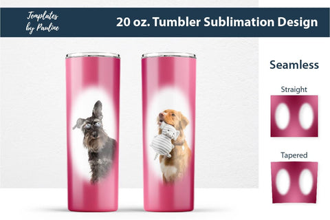 Seamless Valentine Red Ombre Photo Tumbler Wrap for Sublimation Sublimation Templates by Pauline 