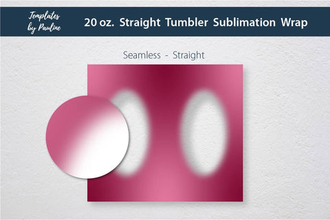 Seamless Valentine Red Ombre Photo Tumbler Wrap for Sublimation Sublimation Templates by Pauline 
