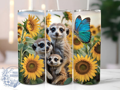 Seamless Whimsical Meerkat Tumbler, Cute Meerkat Tumbler, Whimsical Animal Wrap, Rustic Meerkat Wrap, Wildlife Seamless Wrap, Sublimation Design, Trendy Gift Idea Sublimation ToriDesigns 