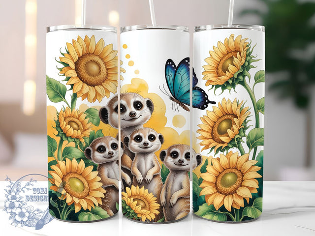 Seamless Whimsical Meerkat Tumbler, Cute Meerkat Tumbler, Whimsical Animal Wrap, Rustic Meerkat Wrap, Wildlife Seamless Wrap, Sublimation Design, Trendy Gift Idea Sublimation ToriDesigns 