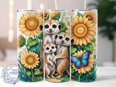 Seamless Whimsical Meerkat Tumbler, Cute Meerkat Tumbler, Whimsical Animal Wrap, Rustic Meerkat Wrap, Wildlife Seamless Wrap, Sublimation Design, Trendy Gift Idea Sublimation ToriDesigns 