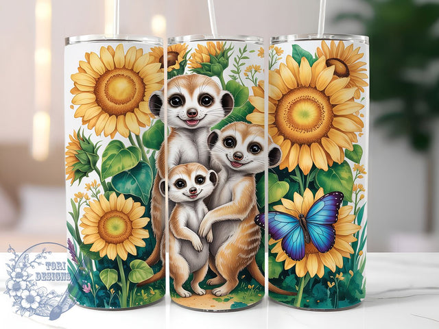 Seamless Whimsical Meerkat Tumbler, Cute Meerkat Tumbler, Whimsical Animal Wrap, Rustic Meerkat Wrap, Wildlife Seamless Wrap, Sublimation Design, Trendy Gift Idea Sublimation ToriDesigns 