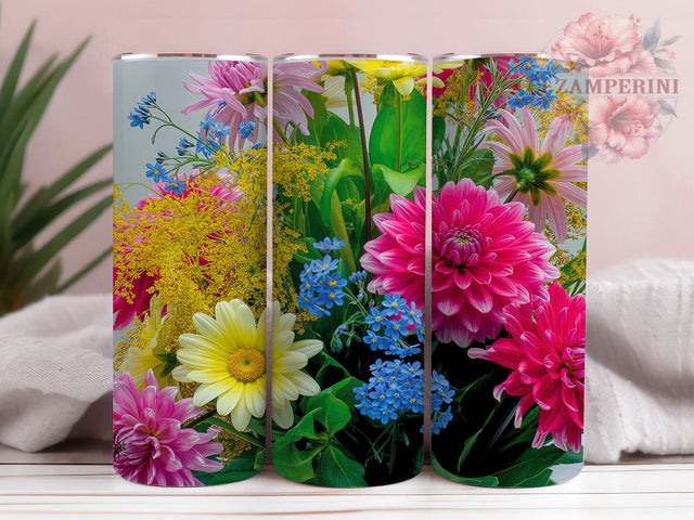 Seamless Wildflower Floral Tumbler, Wildflower Tumbler Design, Floral Seamless Wrap, 20Oz Wrap Design, Flower Sublimation, Botanical Floral Art, Spring Wildflower Theme Sublimation Li Zamperini 