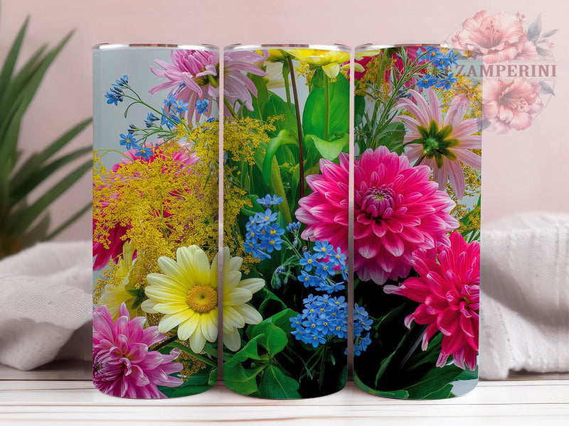 Seamless Wildflower Floral Tumbler, Wildflower Tumbler Design, Floral Seamless Wrap, 20Oz Wrap Design, Flower Sublimation, Botanical Floral Art, Spring Wildflower Theme Sublimation Li Zamperini 