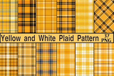 Seamless Yellow Plaid Pattern Digital Pattern SVGArt 