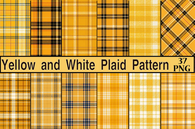 Seamless Yellow Plaid Pattern Digital Pattern SVGArt 