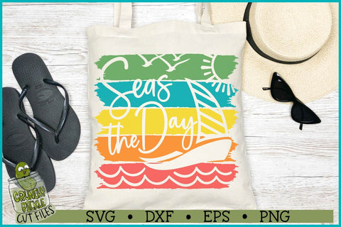 Seas the Day Distressed Strips SVG File SVG Crunchy Pickle 