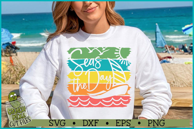 Seas the Day Distressed Strips SVG File SVG Crunchy Pickle 
