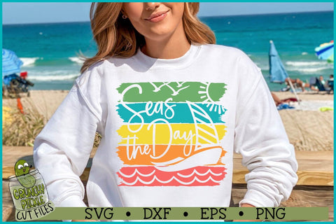 Seas the Day Distressed Strips SVG File SVG Crunchy Pickle 