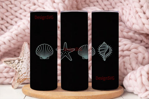 Seashell 20oz Tumbler Design Sublimation DesignSVG 