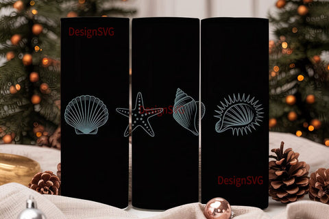 Seashell 20oz Tumbler Design Sublimation DesignSVG 