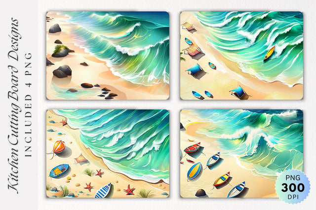 Seashell Cutting Board PNG Design Sublimation Regulrcrative 