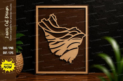 Seashell Frame Laser Cut SVG Design SVG Regulrcrative 