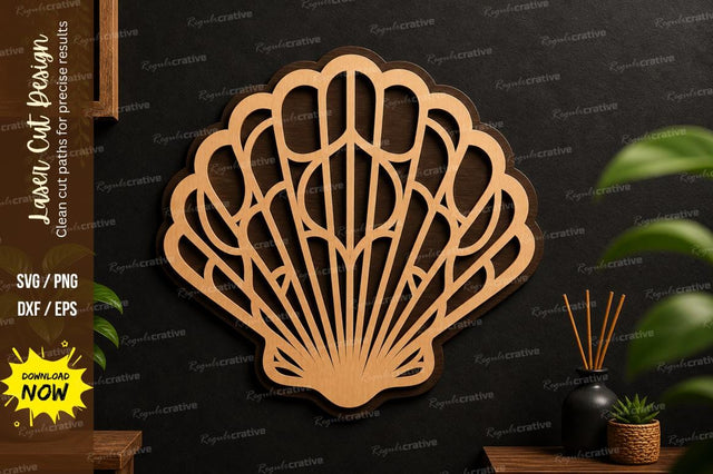 Seashell Laser Cut Wall Art File SVG Regulrcrative 