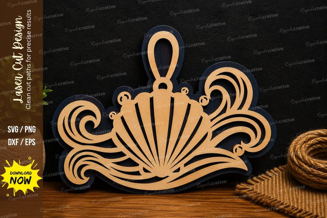 Seashell Ornament Laser Cut SVG File SVG Regulrcrative 