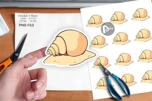 Seashell Sticker Sublimation artnoy 