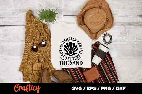 Seashells Are Love Letters In The Sand SVG Design SVG Designangry 