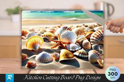 Seashells Cutting Board Sublimation Regulrcrative 