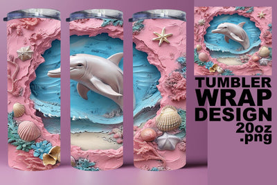 Seashore Splendor Tumbler Wrap - Sublimation 20oz Sublimation afrosvg 