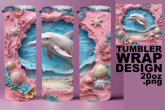 Seashore Splendor Tumbler Wrap - Sublimation 20oz Sublimation afrosvg 