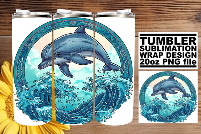 Seaside Serenity Tumbler Design, Summer Sublimation Wrap, 20oz, Coastal Fish Art, Watercolor Ocean Sublimation afrosvg 