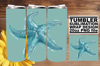 Seaside Sparkle Tumbler Wrap, Sublimation Design, 20oz, Vibrant Sea Creatures, Coastal Watercolor Sublimation afrosvg 