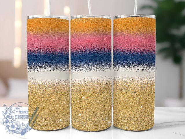 Seaside Sunset Glitter 20oz Tumbler, Sunset Glitter Wrap, 20Oz Beach Drinkware, Coastal Sunset Tumbler, Glitter Sunset Cup, Summer Beach Gift, Seaside Glitter Drinkware Sublimation ToriDesigns 
